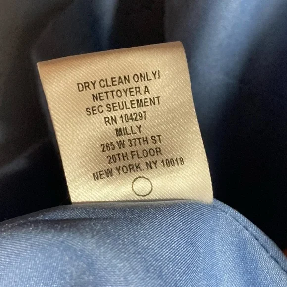 MILLY Nicole shift flared sleeves V neck size 4 dusty blue - Picture 12 of 13